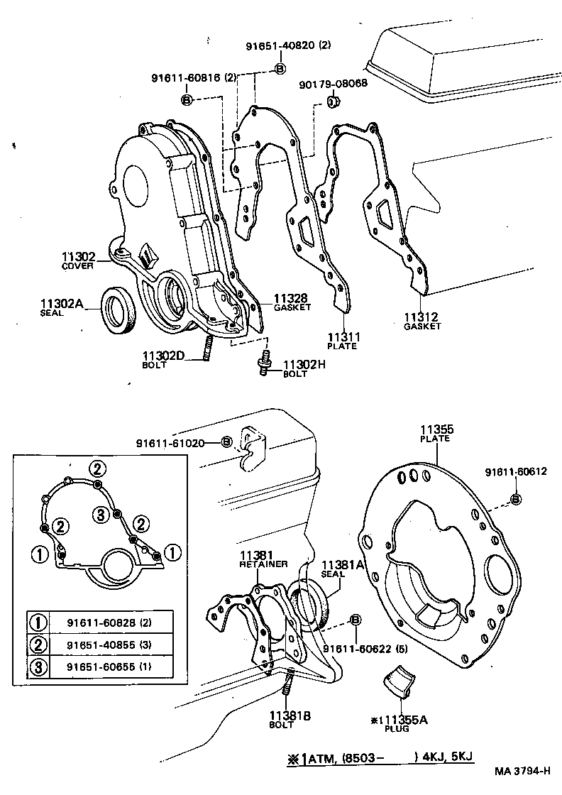 Timing Gear Cover & Rear End Plate