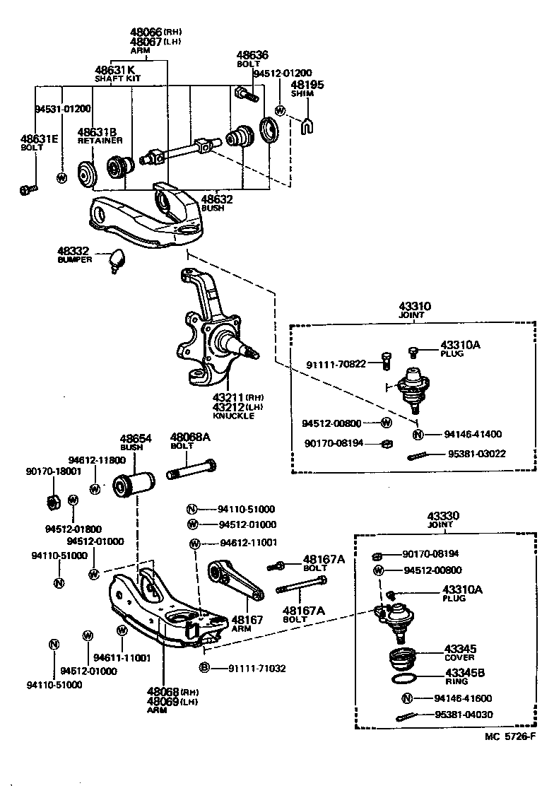 Front Axle Arm Steering Knuckle