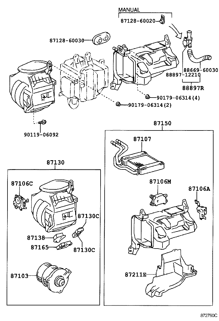 Heating Air Conditioning Heater Unit Blower