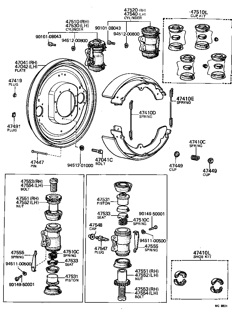 Front Drum Brake Wheel Cylinder