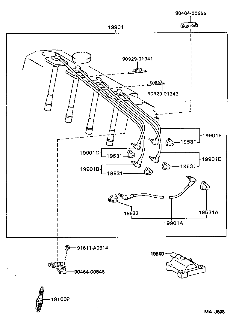 Ignition Coil Spark Plug Glow Plug