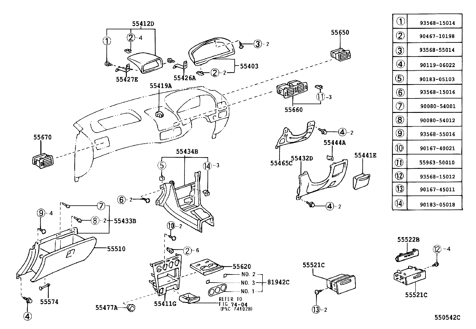 Instrument Panel Glove Compartment