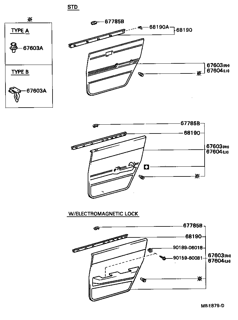 Panel de puerta trasera y vidrio