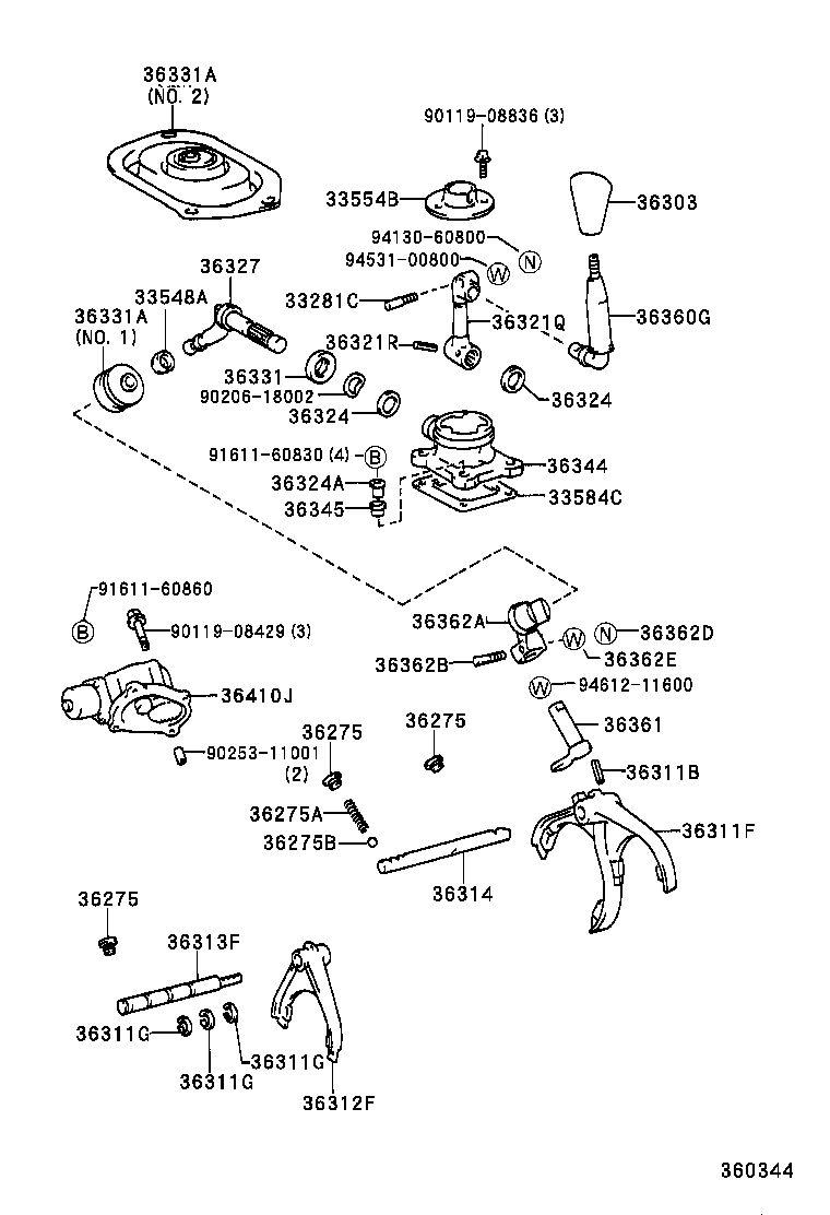 Transfer Lever & Shift Rod