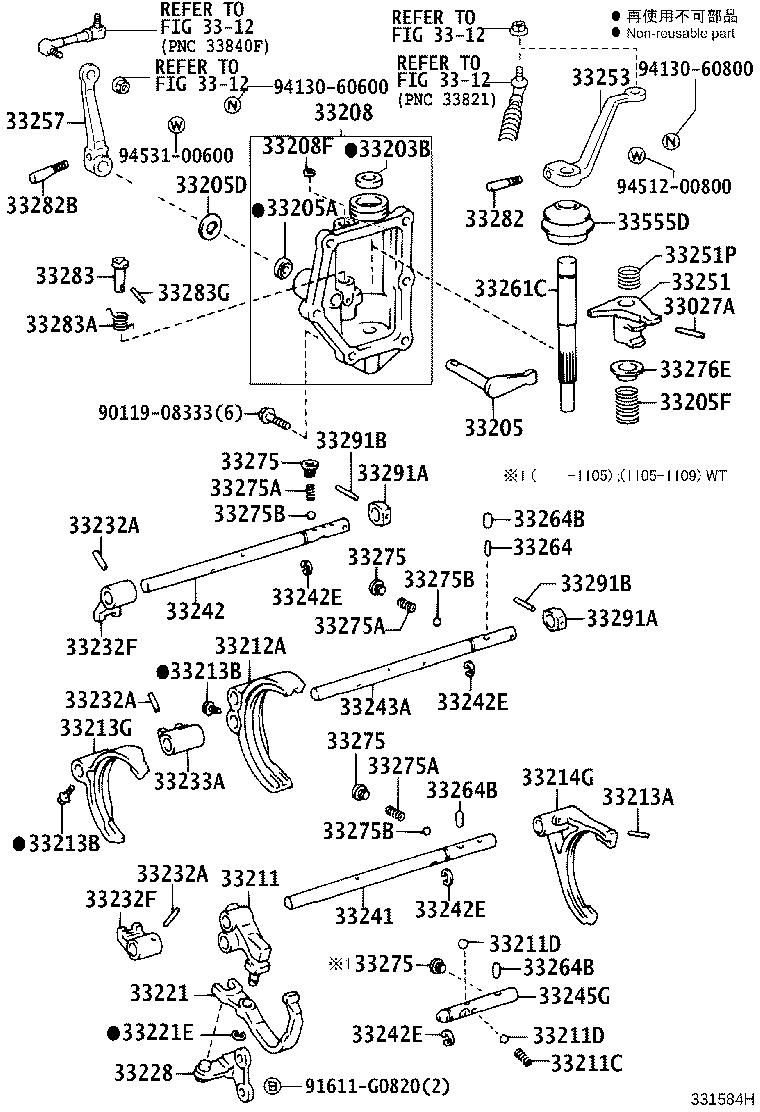 Gear Shift Fork Lever Shaft