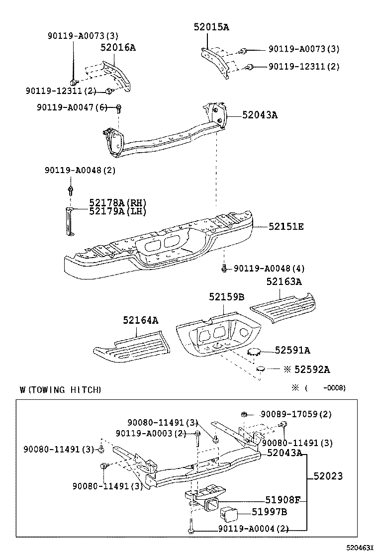 Rear Bumper & Bumper Stay