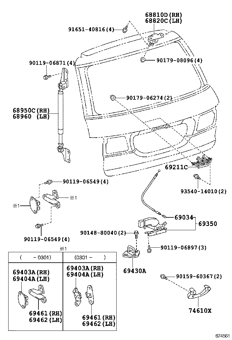 Back Door Lock Hinge