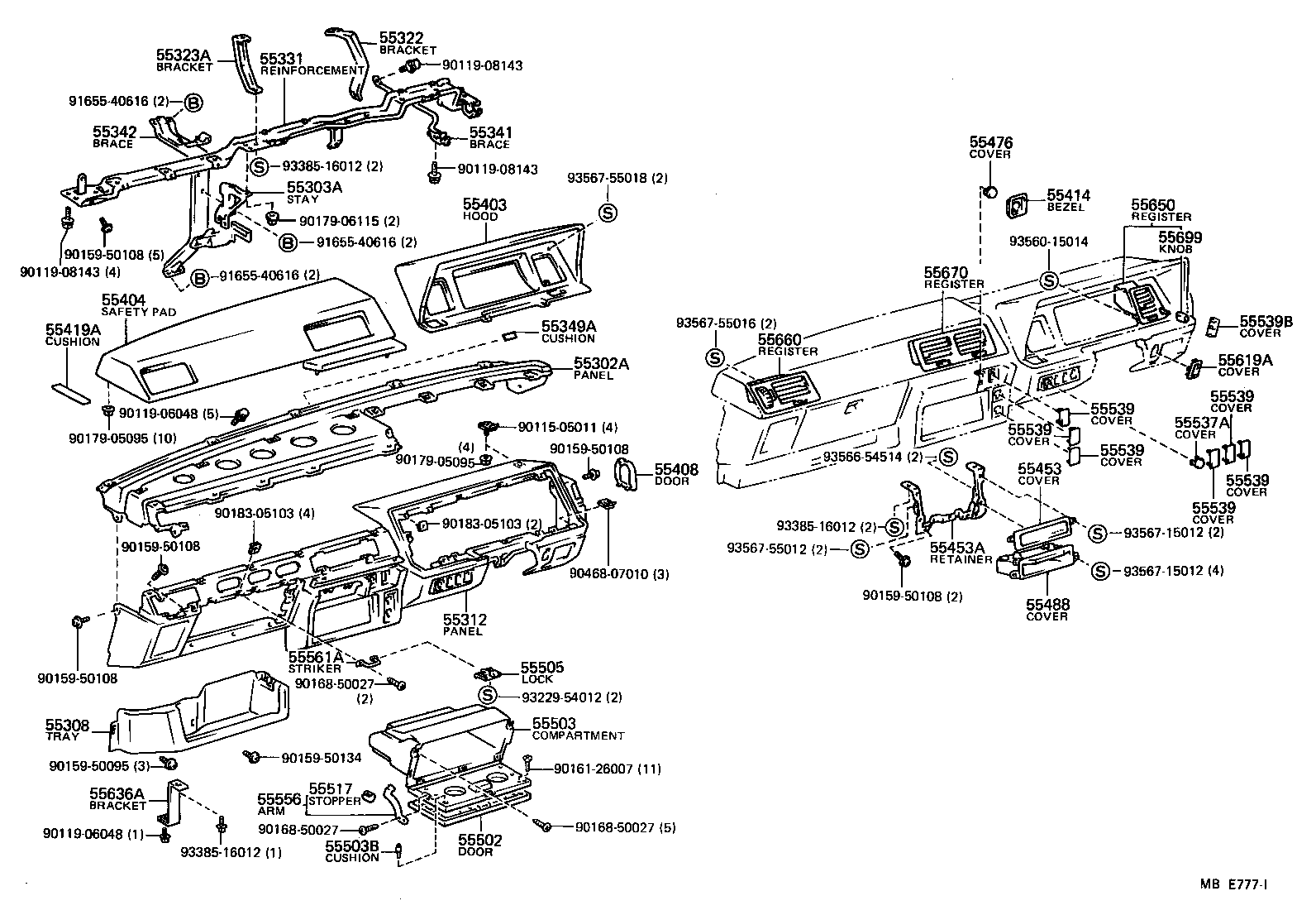 Instrument Panel Glove Compartment