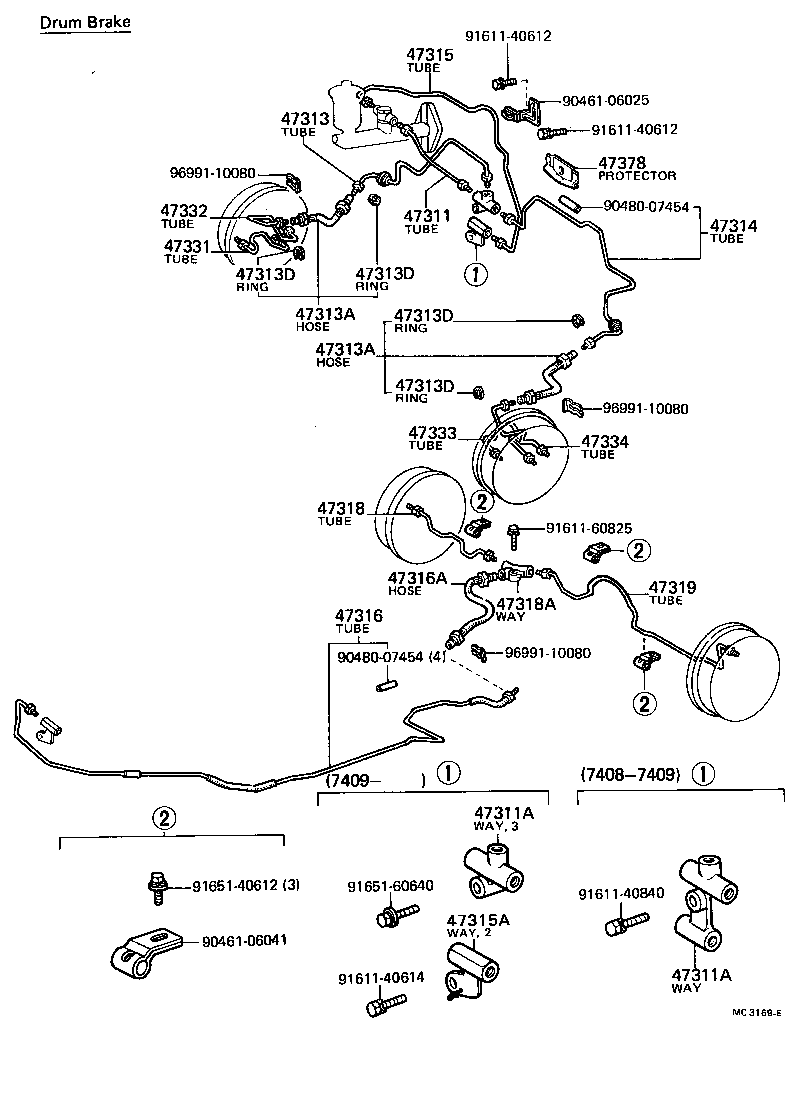 Abrazadera del tubo de freno