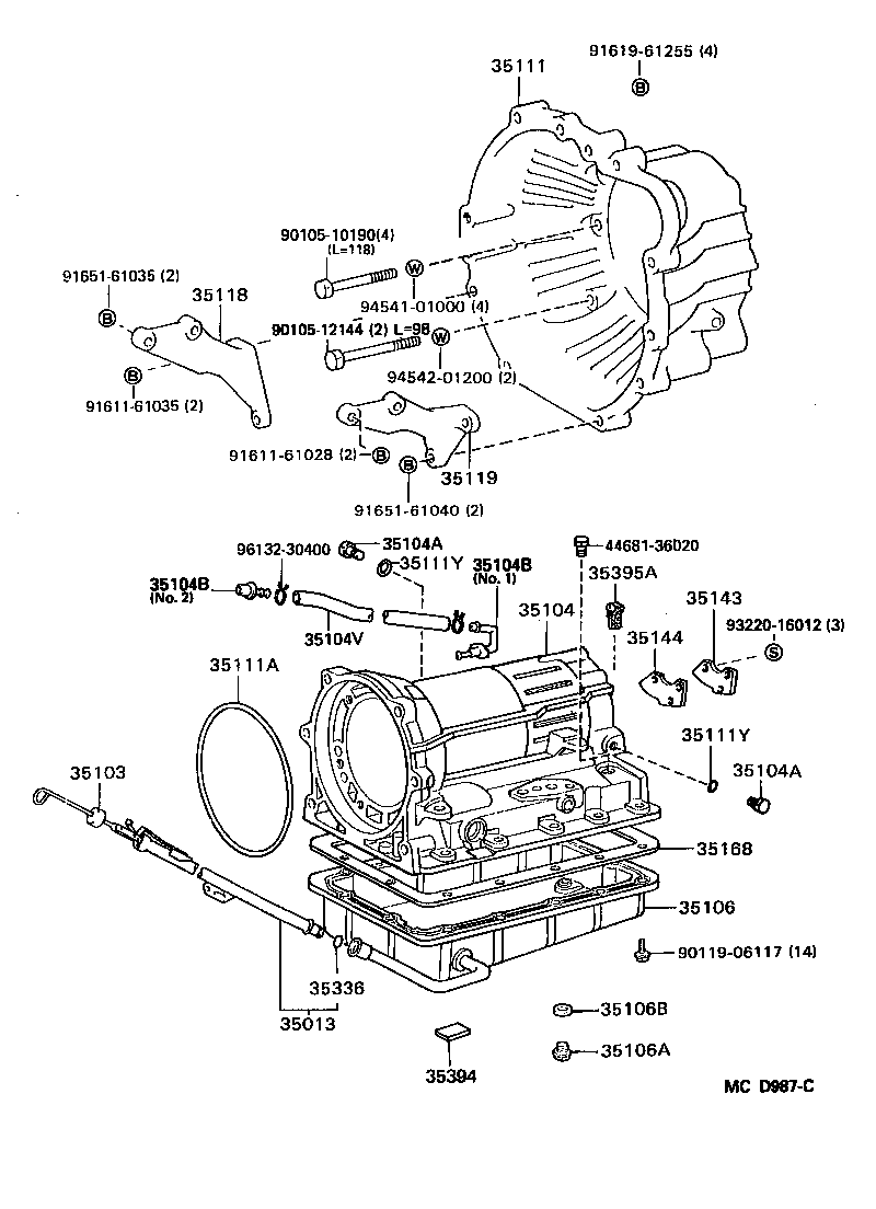 Caja de transmisión y cárter de aceite