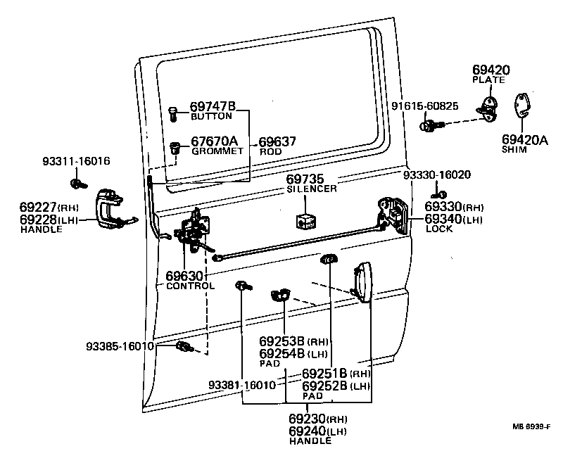 Rear Door Lock & Handle