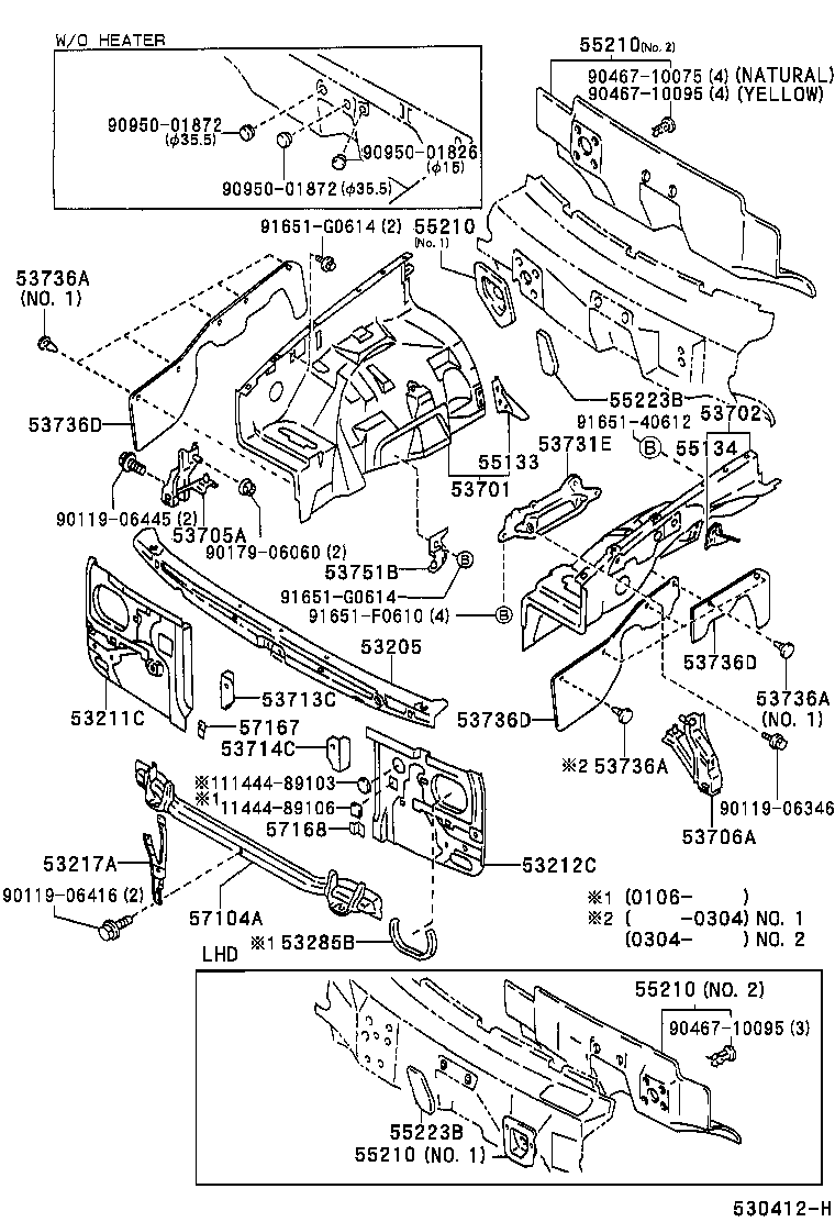 Front Fender Apron Dash Panel