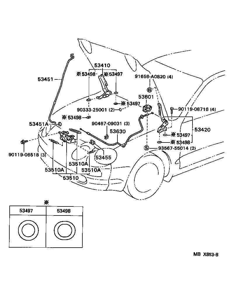 Hood Lock & Hinge