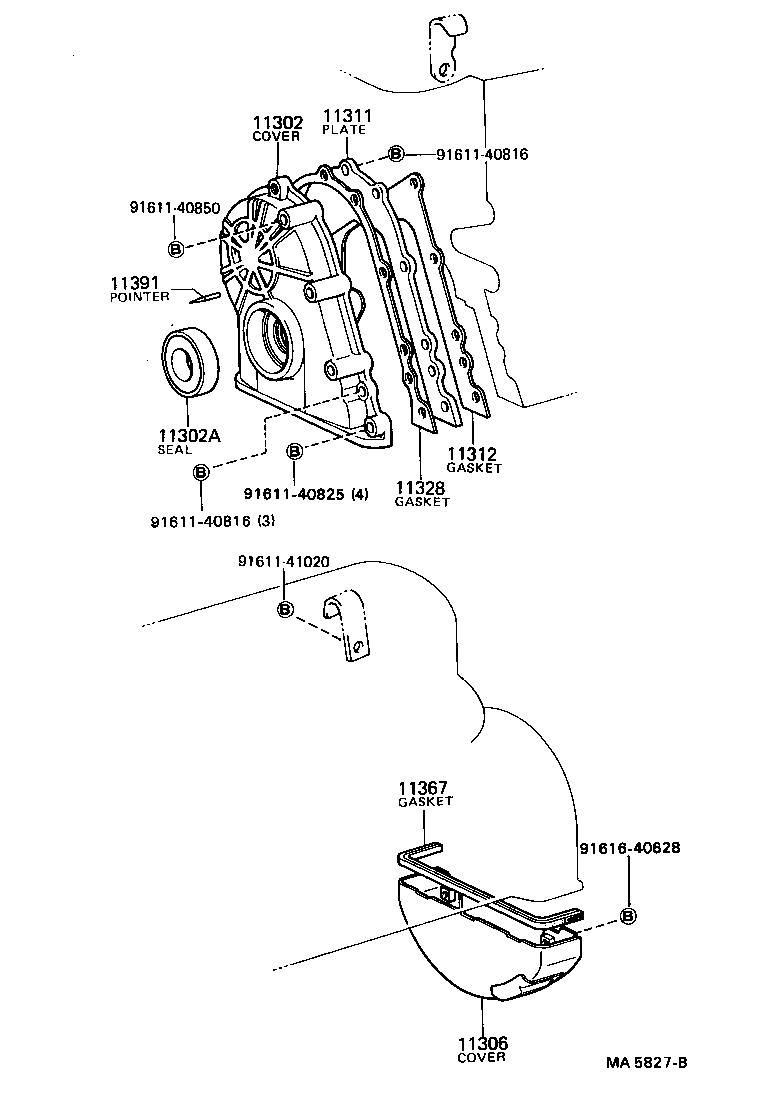 Timing Gear Cover & Rear End Plate