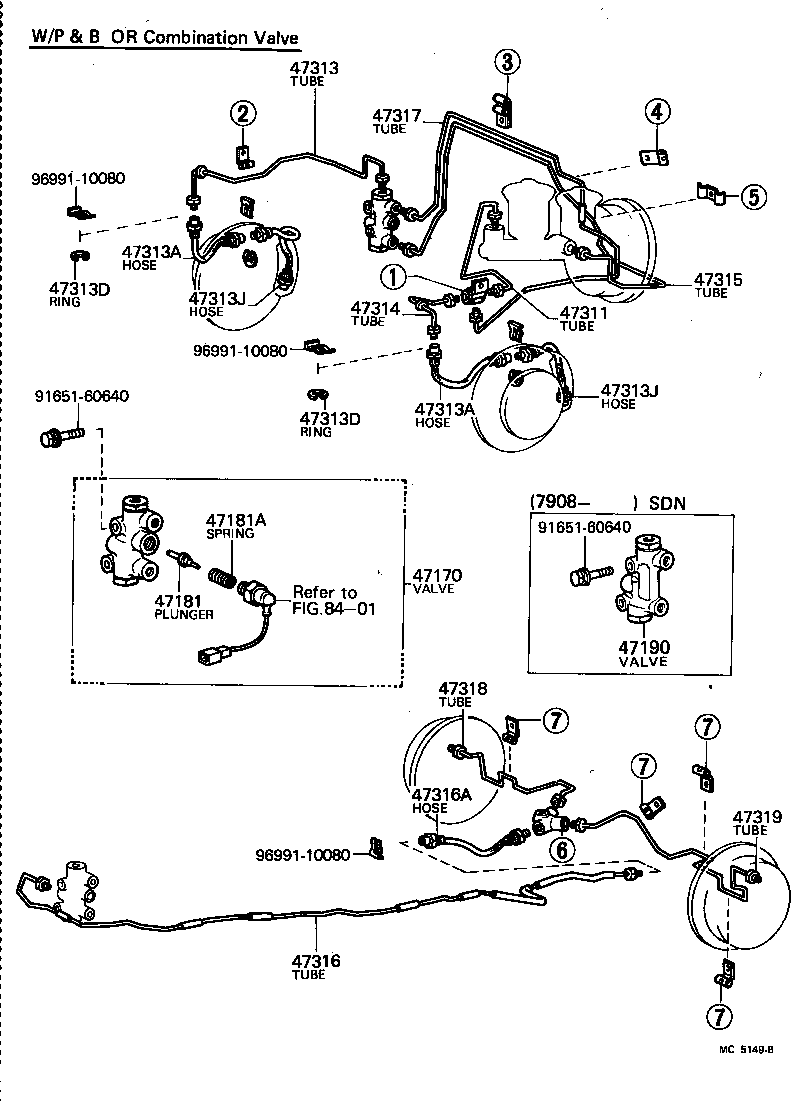 Abrazadera del tubo de freno