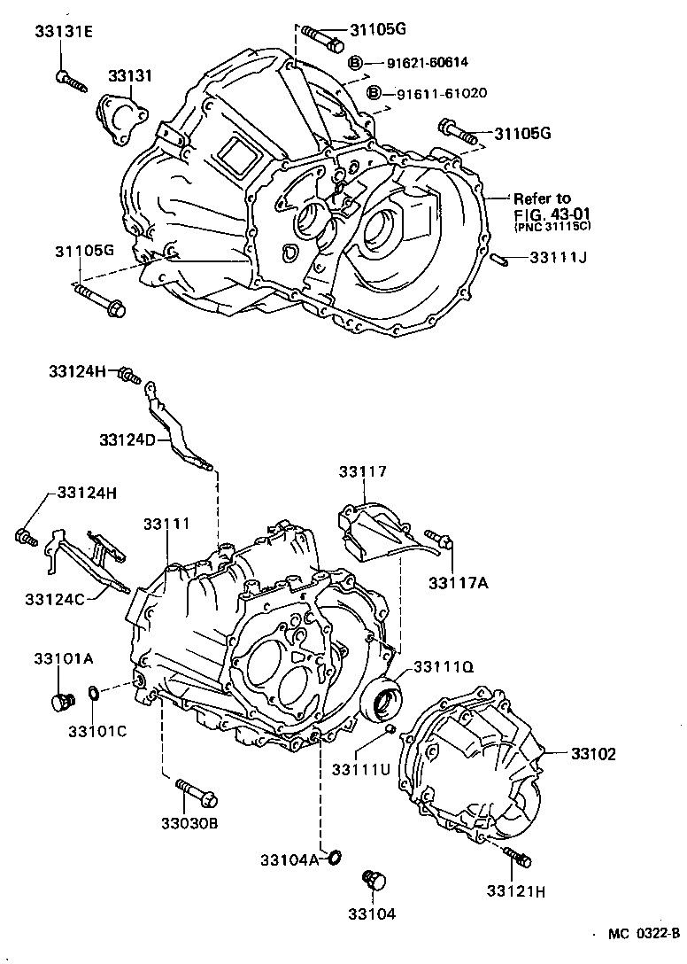 Clutch Housing + Transmission Case