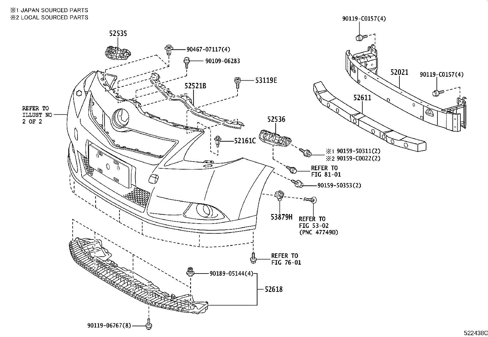 Parachoques delantero