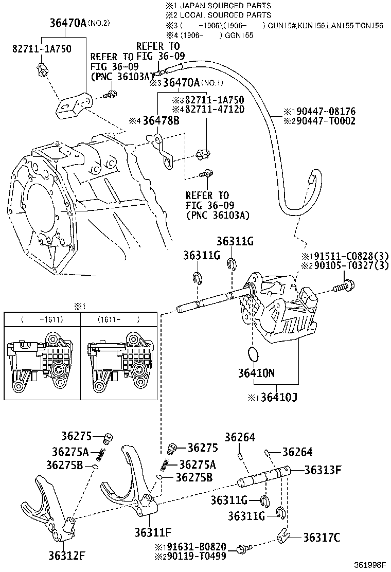 Transfer Lever & Shift Rod