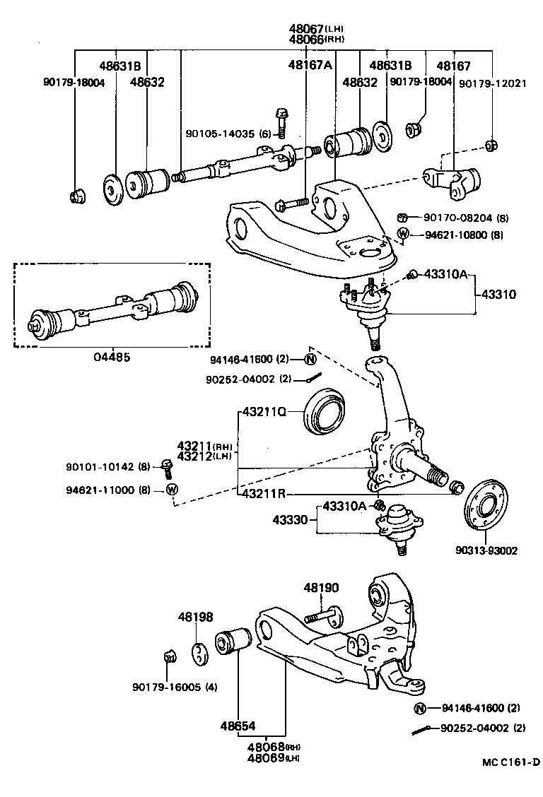 Front Axle Arm Steering Knuckle