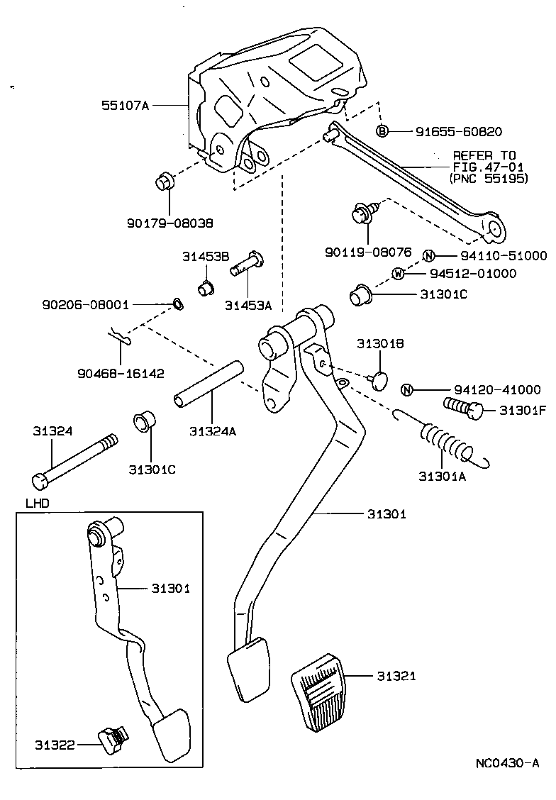 Manguera flexible del pedal del embrague