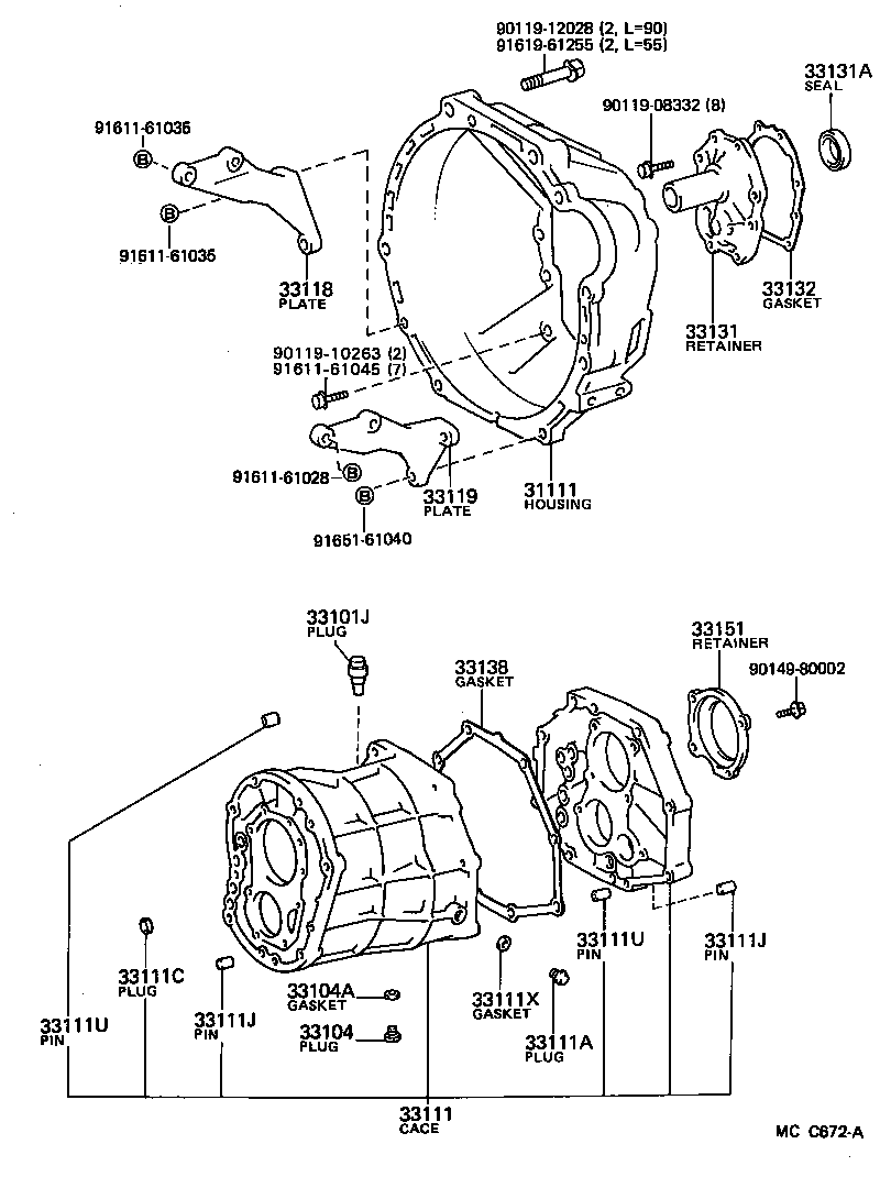 Carcasa de embrague + caja de transmisión