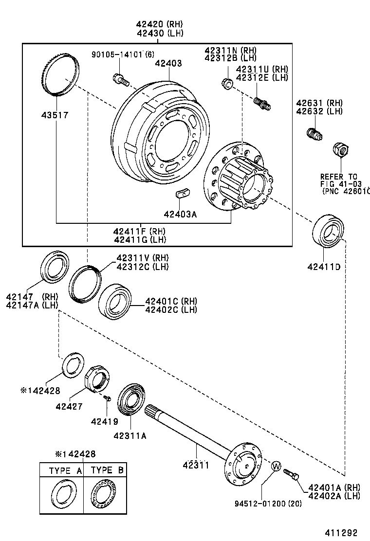Rear Axle Shaft Hub