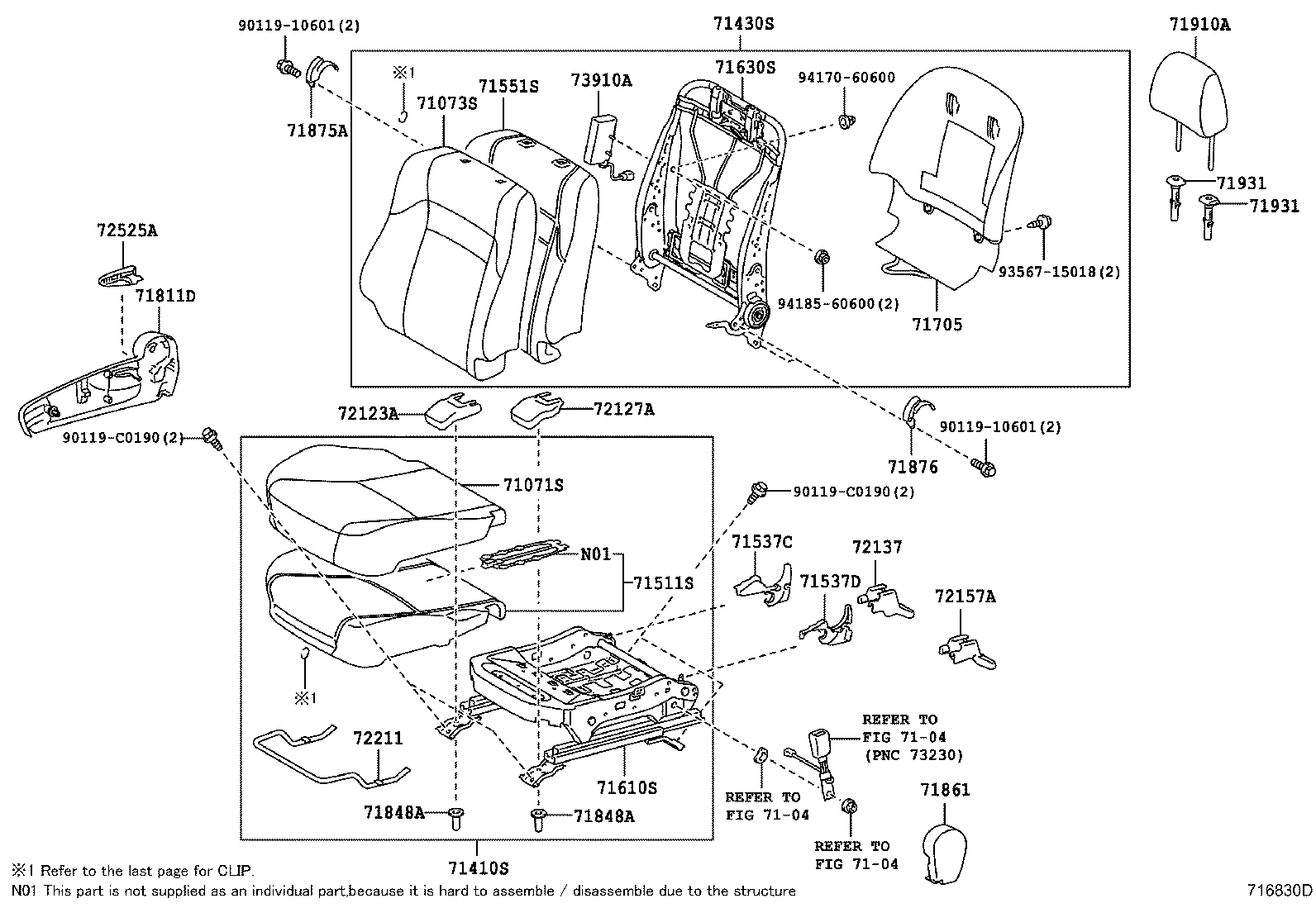 Front Seat & Seat Track