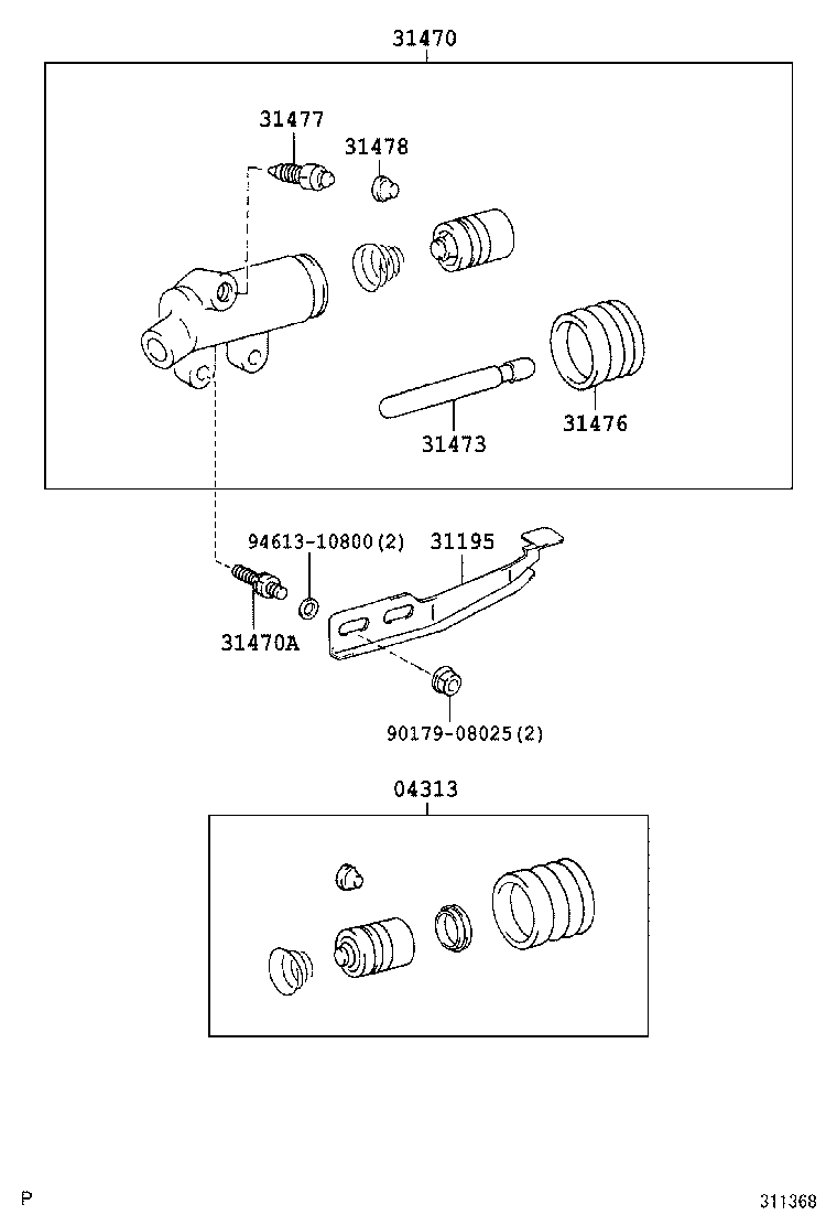 Cilindro de liberación del embrague