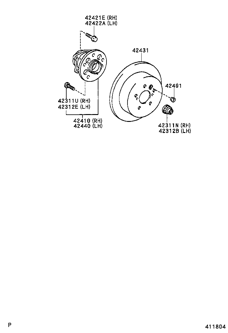 Rear Axle Shaft Hub