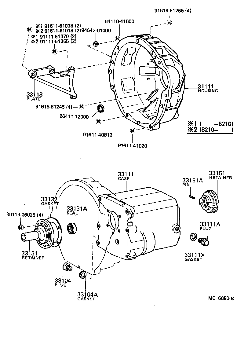 Carcasa de embrague + caja de transmisión