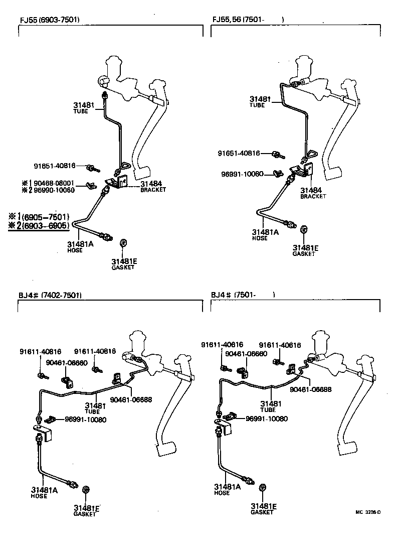 Clutch Pedal Flexible Hose
