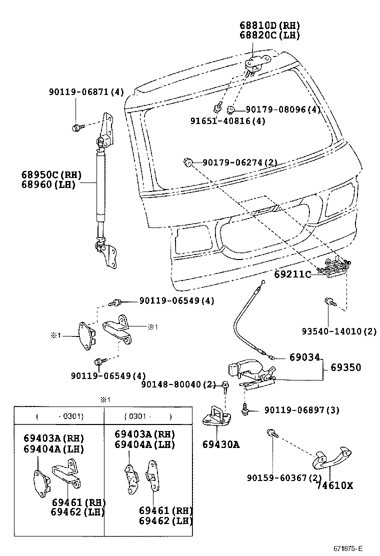 Back Door Lock Hinge