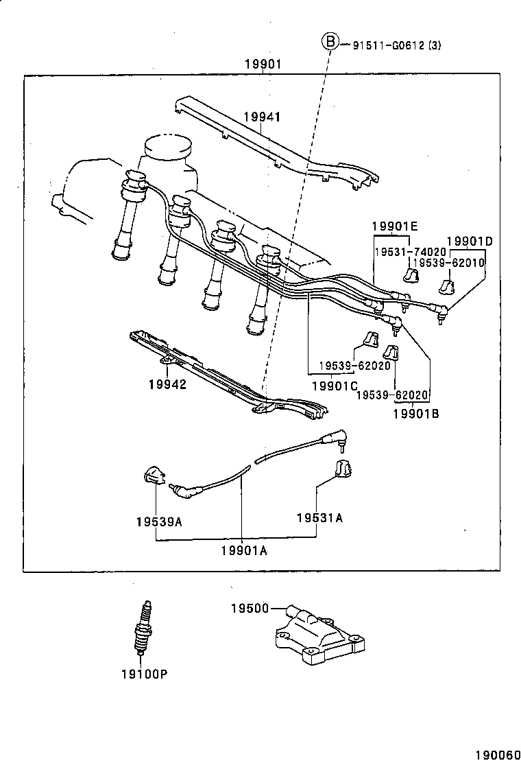 Ignition Coil Spark Plug Glow Plug