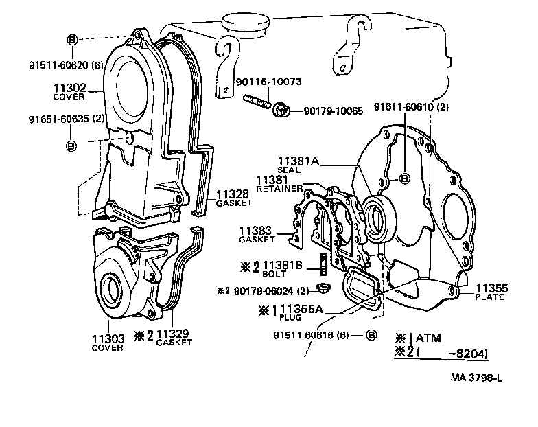 Timing Gear Cover & Rear End Plate