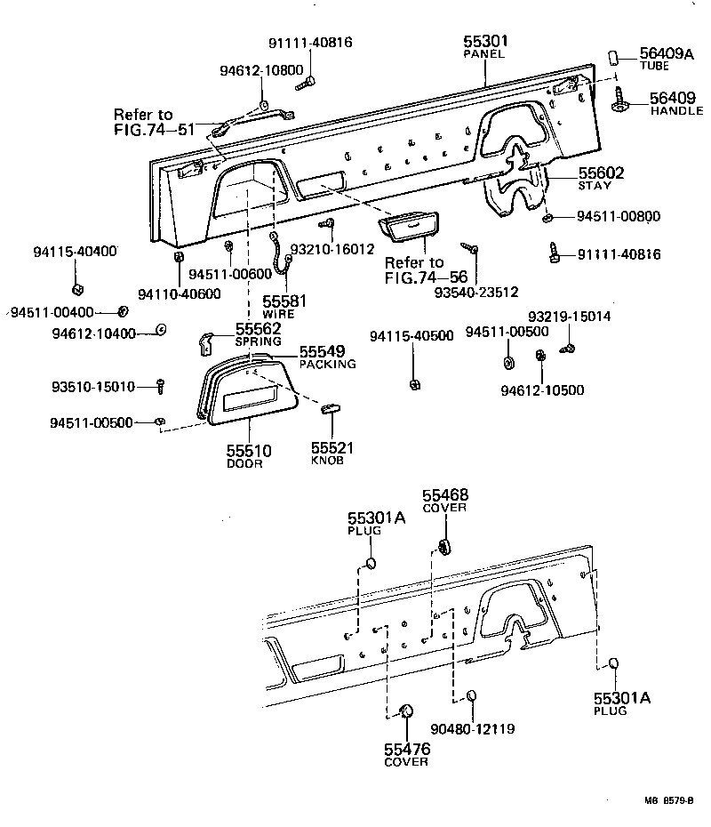 Panel de instrumentos Guantera