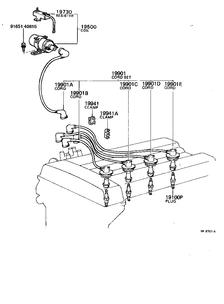 Ignition Coil Spark Plug Glow Plug