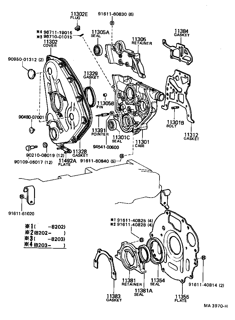 Timing Gear Cover & Rear End Plate