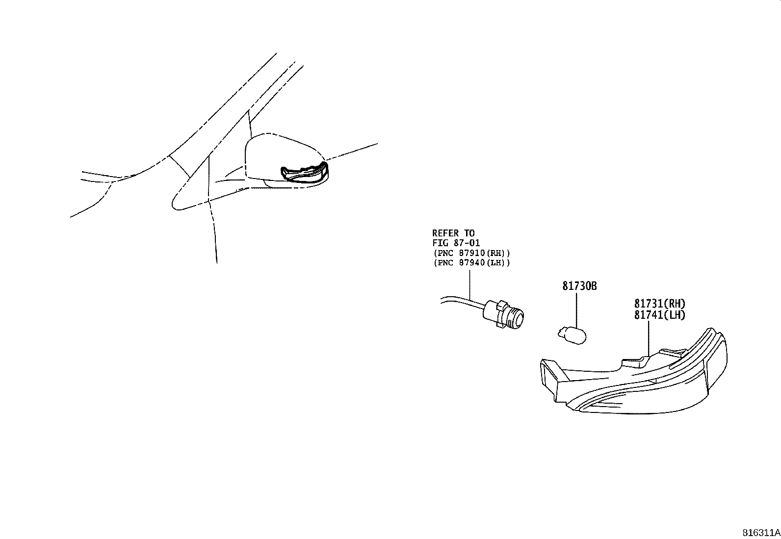 Turn Signal Lamp & Outer Mirror Lamp