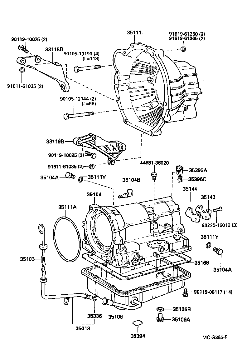 Caja de transmisión y cárter de aceite