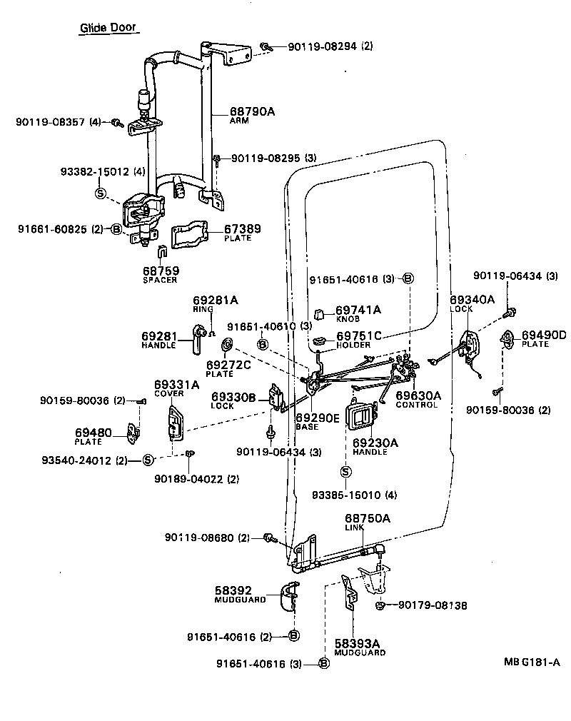 Center Door Lock + Hinge