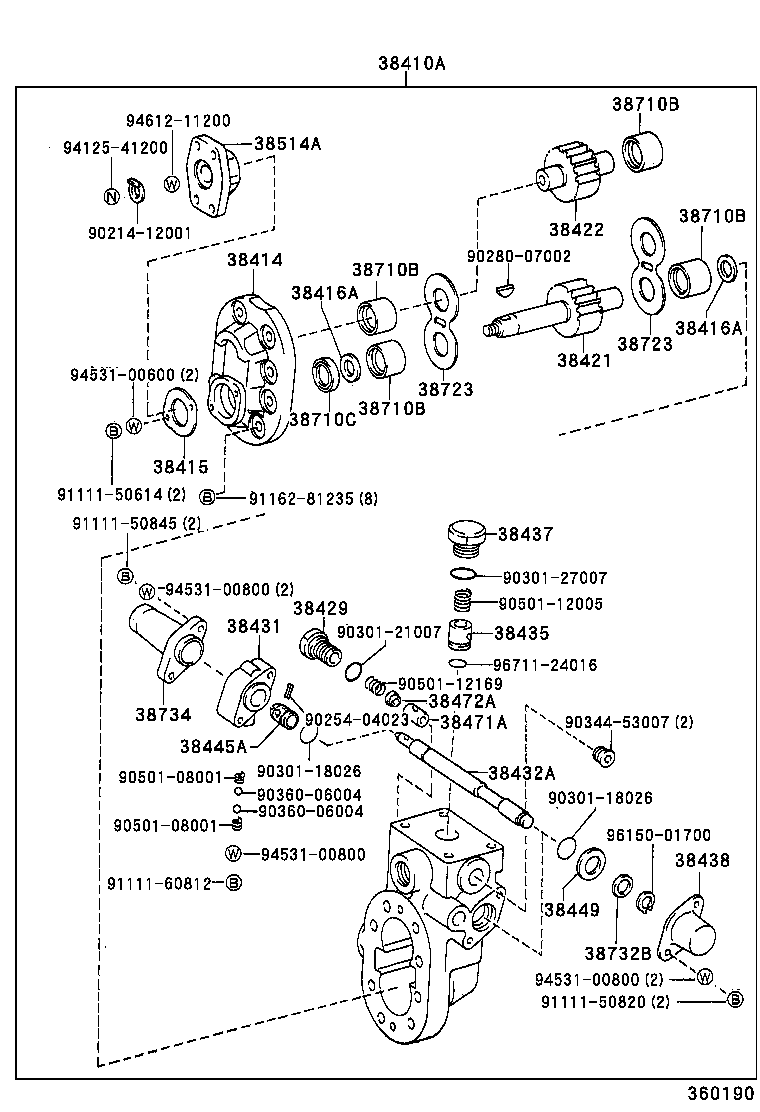 Bomba de aceite para toma de fuerza