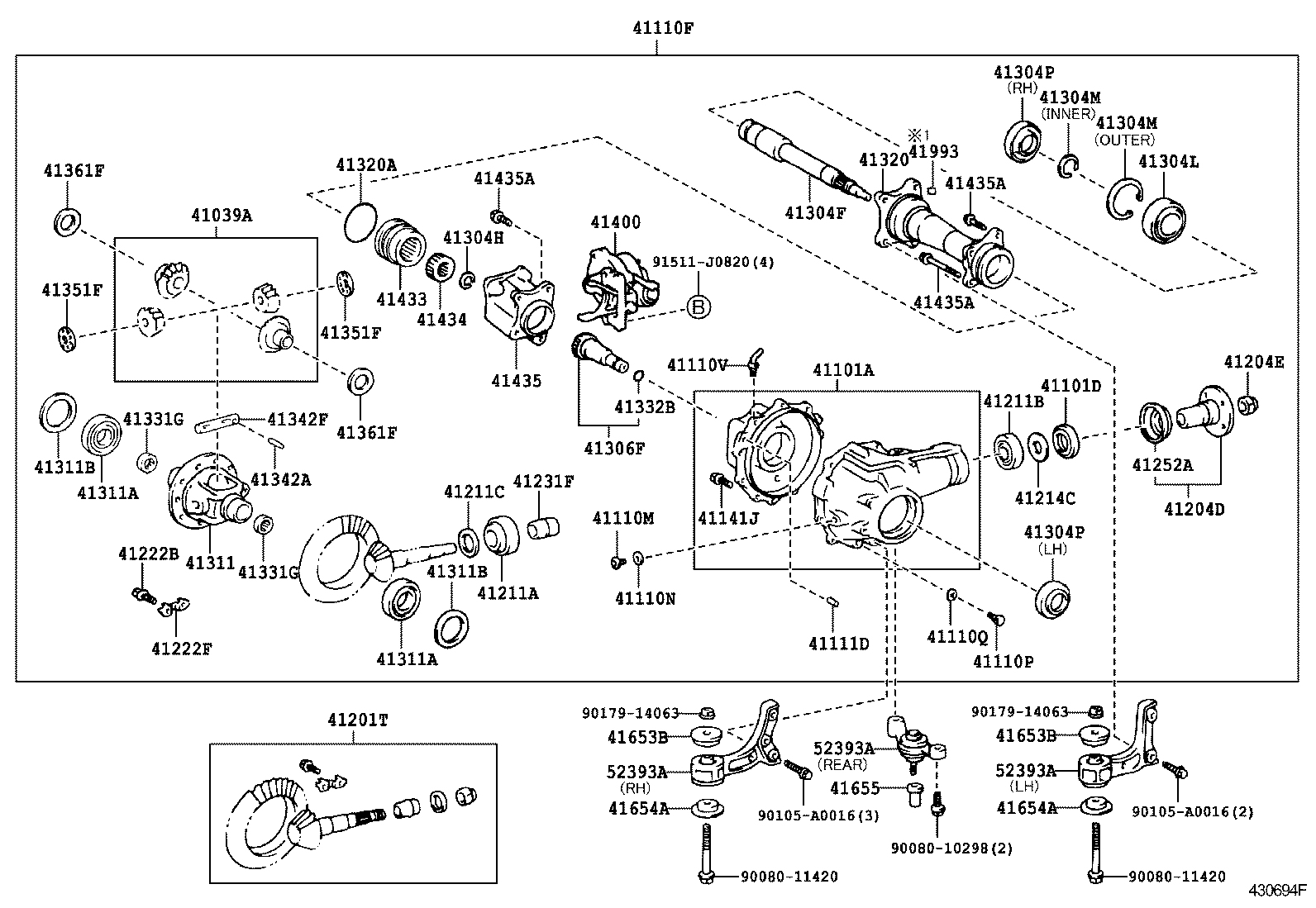 Front Axle Housing & Differential