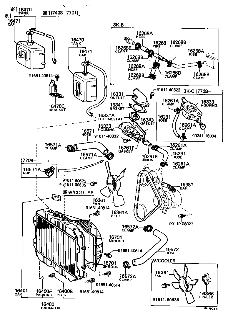 Radiator Water Outlet