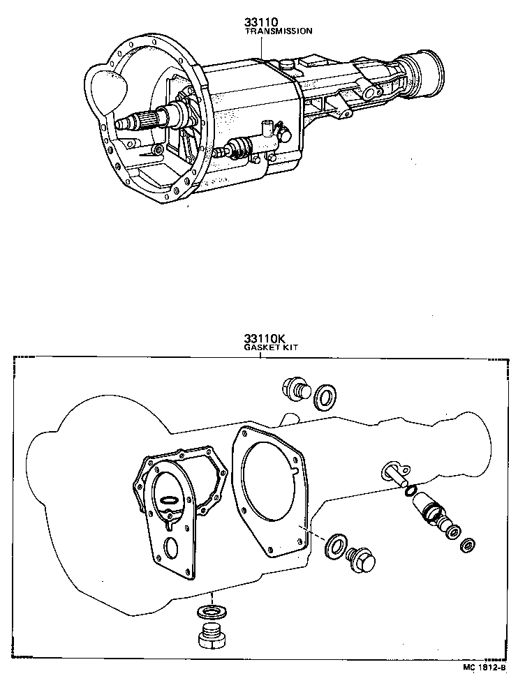 Conjunto de transmisión o transmisión y kit de juntas