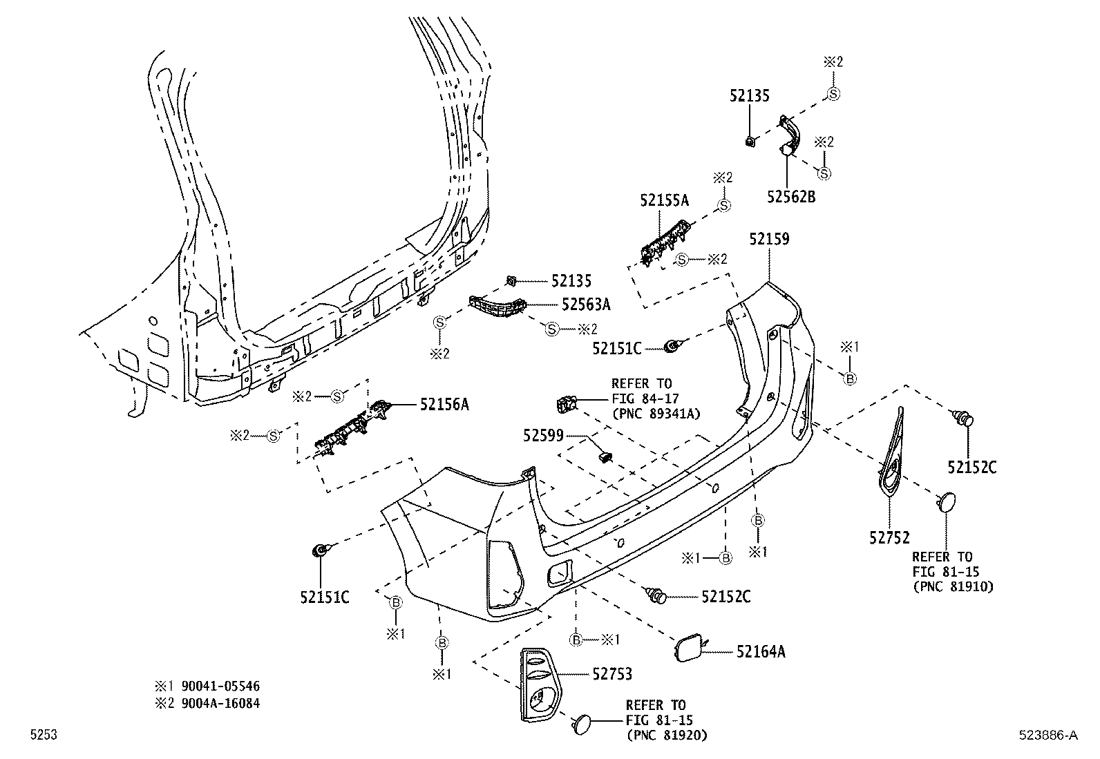 Rear Bumper & Bumper Stay