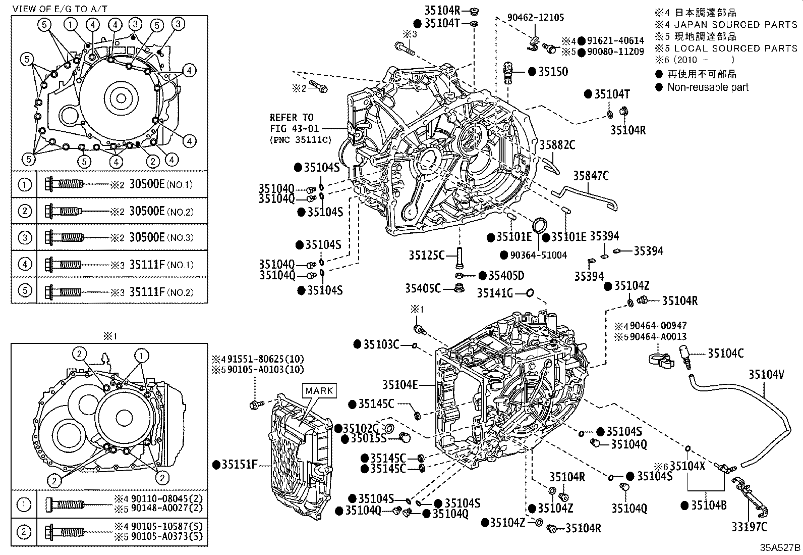 Transmission Case & Oil Pan