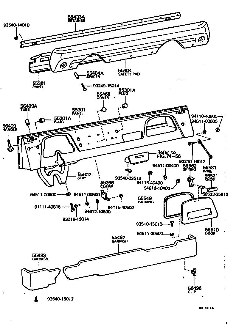 Instrument Panel Glove Compartment