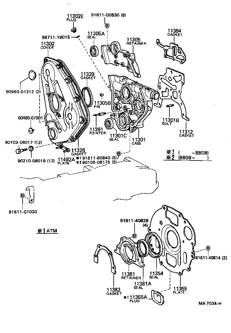 Timing Gear Cover & Rear End Plate