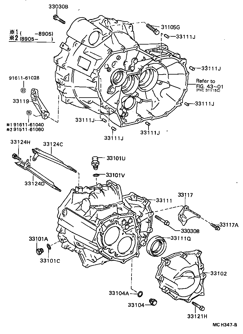 Clutch Housing + Transmission Case