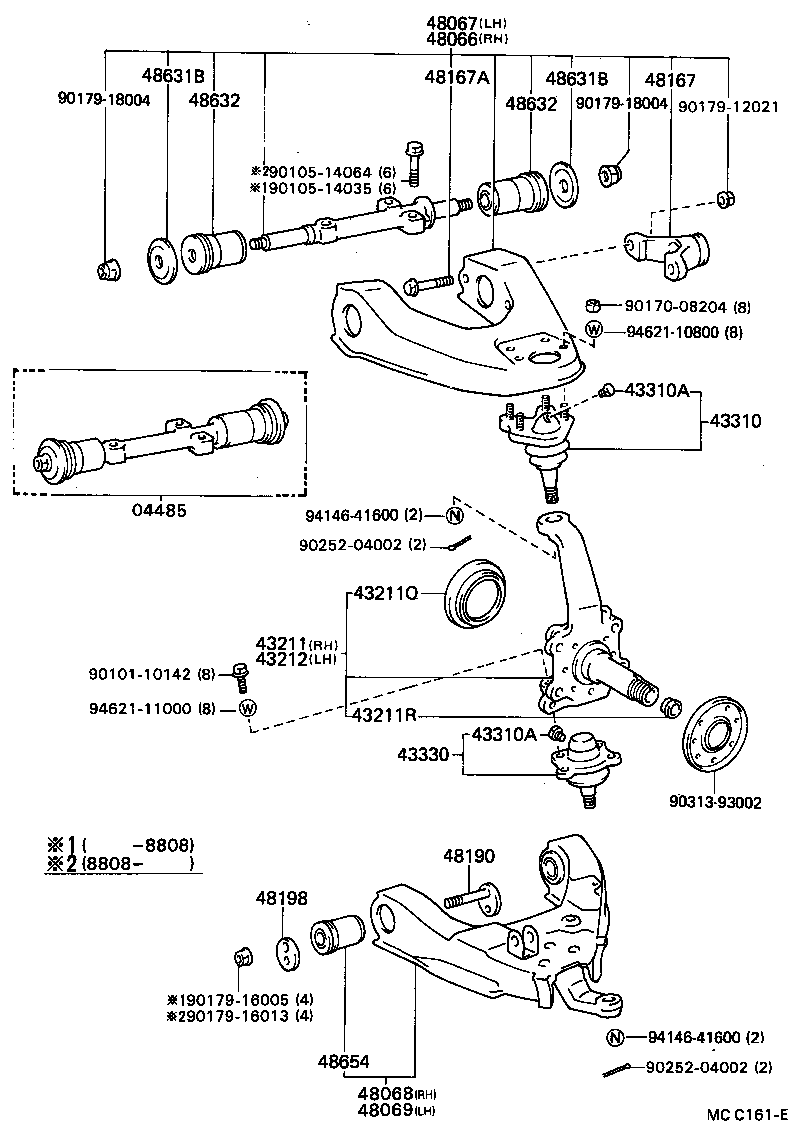 Front Axle Arm Steering Knuckle